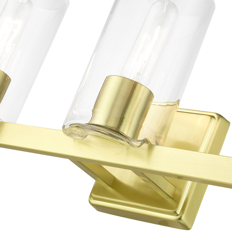 Éclairage pour salle de bain 3 lumières à intensité variable, Laiton satiné