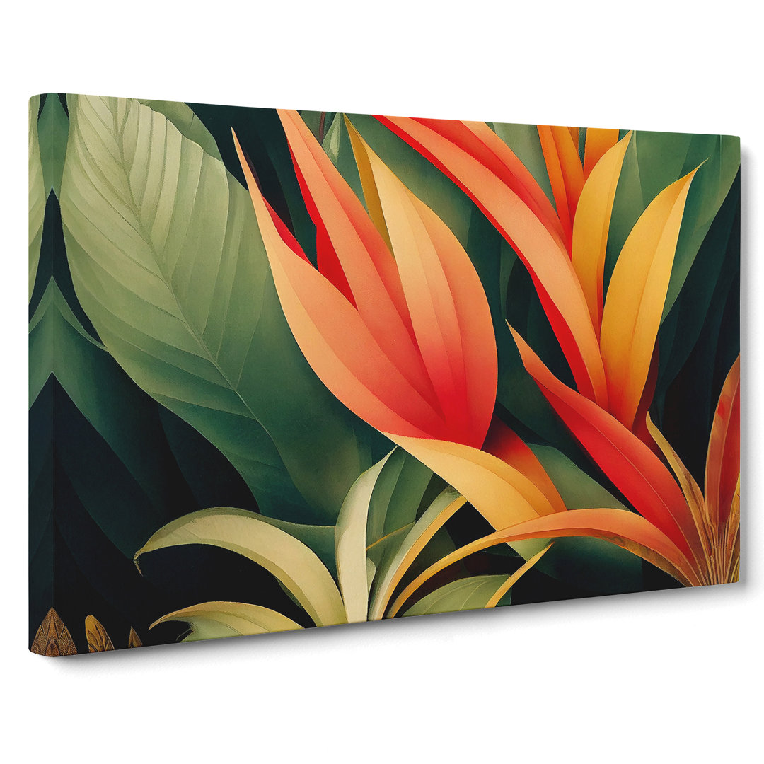 Evolving Tropical Flowers - Wrapped Canvas Graphic Art