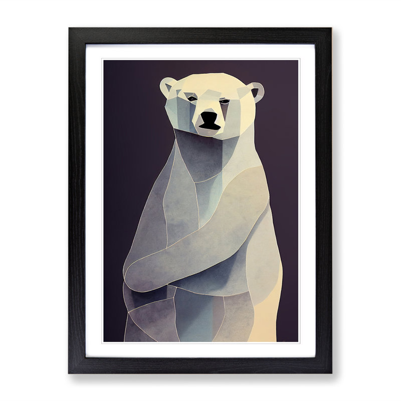 FRM-V0523-1886X Polar Bear Contemporary Vol.3 - Picture Frame Print, 46cm H x 34cm W x 2cm D