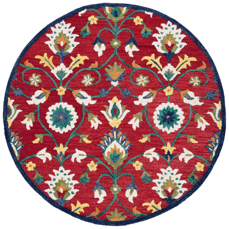 Tapis oriental en laine touffeté à la main 0,8 po Jophy, Rond 6 pi