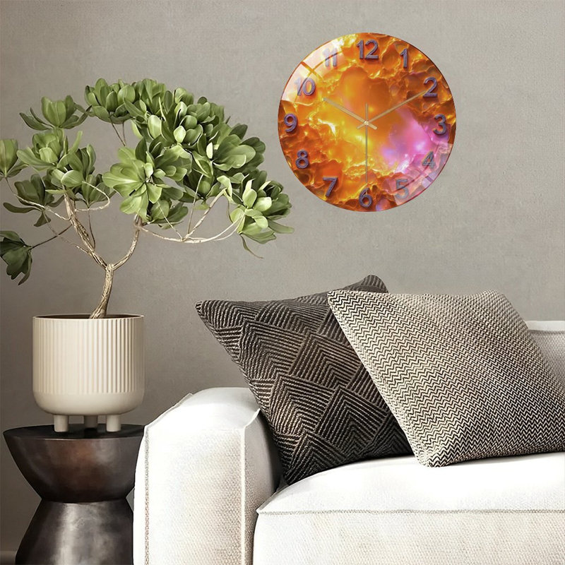 Horloge murale en verre 12 po