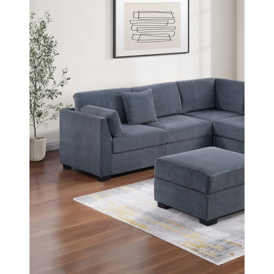 Sectional sofa with footstool