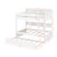 Lit superposé avec lit gigogne, lit superposé en bois avec tablettes de rangement, échelle et garde-corps-1333477295