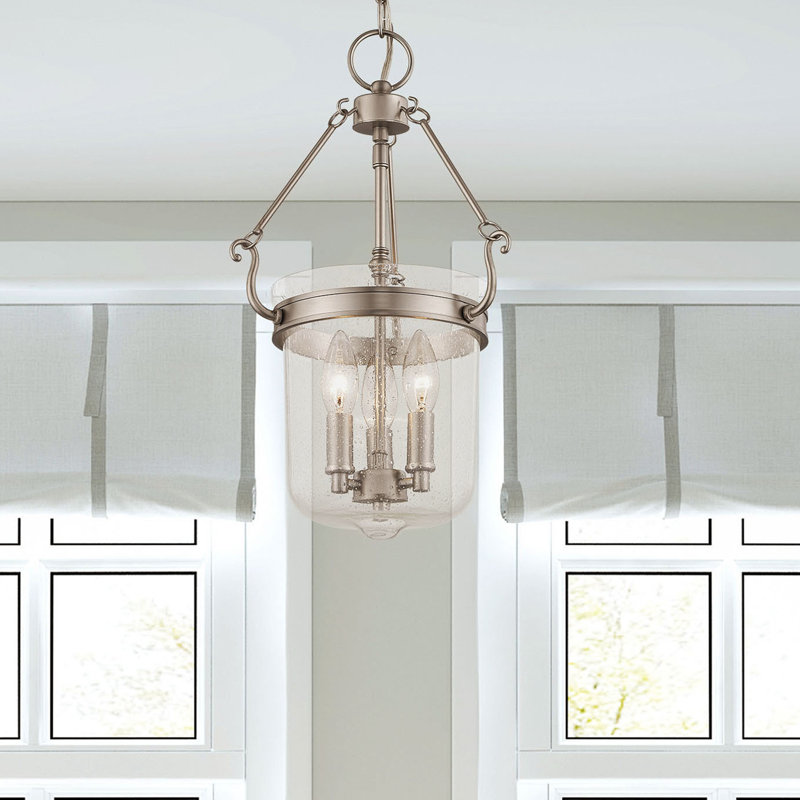 Noank 3 - Light Single Pendant, Polished Nickel, Clear