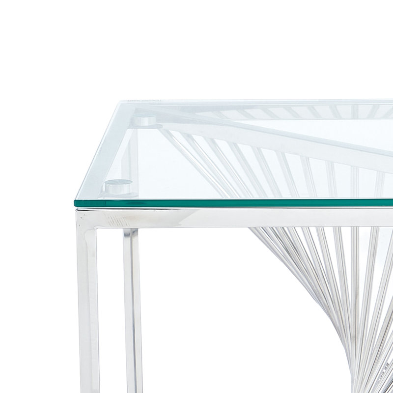 Cyra Glass Top End Table