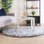 Tapis gris à poils longs lavable à la machine Diller-1510118173