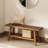 Solid Reclaimed Wood Bench with Shelf-719004248