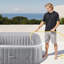 Spa gonflable carré pour 4 à 6 personnes 72,8 x 26 pouces portable 130 jets