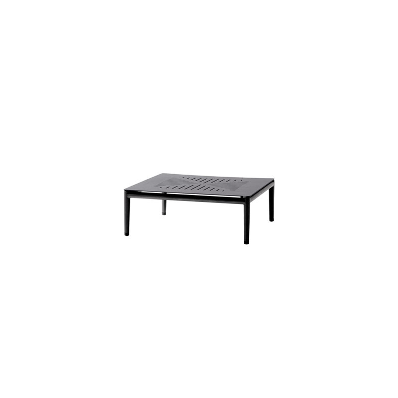Conic Outdoor Square Coffee Table, Lava Gray