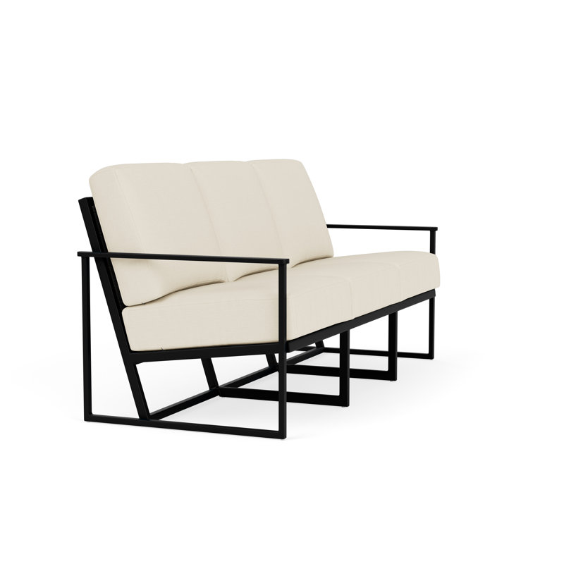 Summit Outdoor 3 - Seat Patio Sofa, Pewter, Sailcloth Sailor, Ebony