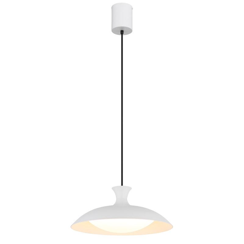 1 - Light LED Geometric Pendant, White