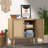 Taino Rattan Storage Cabinet, 2 Door Sideboard Buffet Storage Cabinet with Adjustable Shelf Large Space