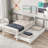 Solid Wood Twin Bed Frame with Drawers, Platform Storage Bed, Slat Support, No Box Spring Needed-1881152980