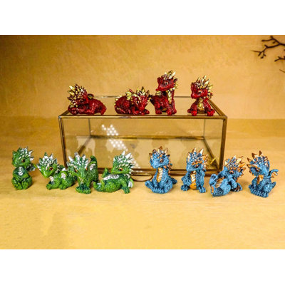 Ensemble de 12 mini-figurines miniatures en métal
