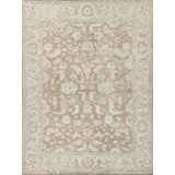 Tuscany Floral Area Rug in Brown