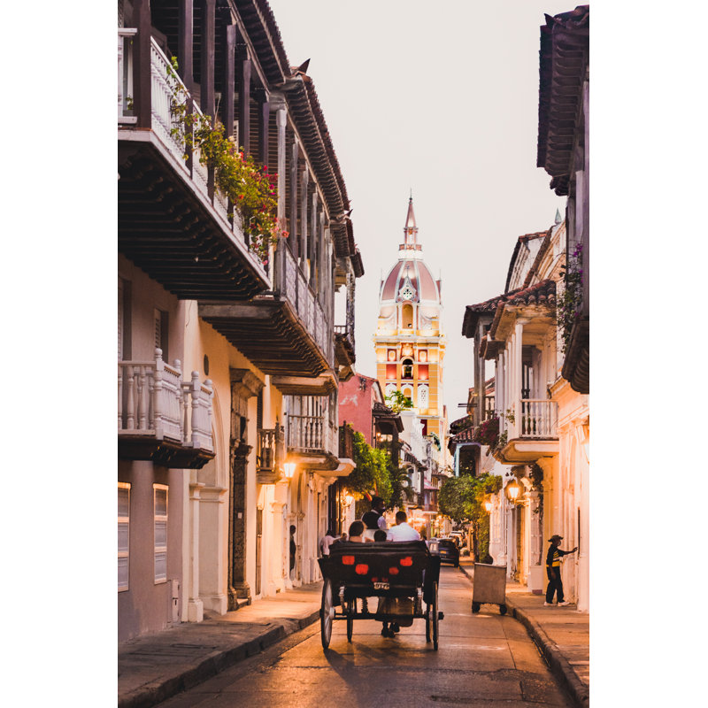 Rues de Cartagena - photographie sur toile tendue, H 30 po x l 20 po