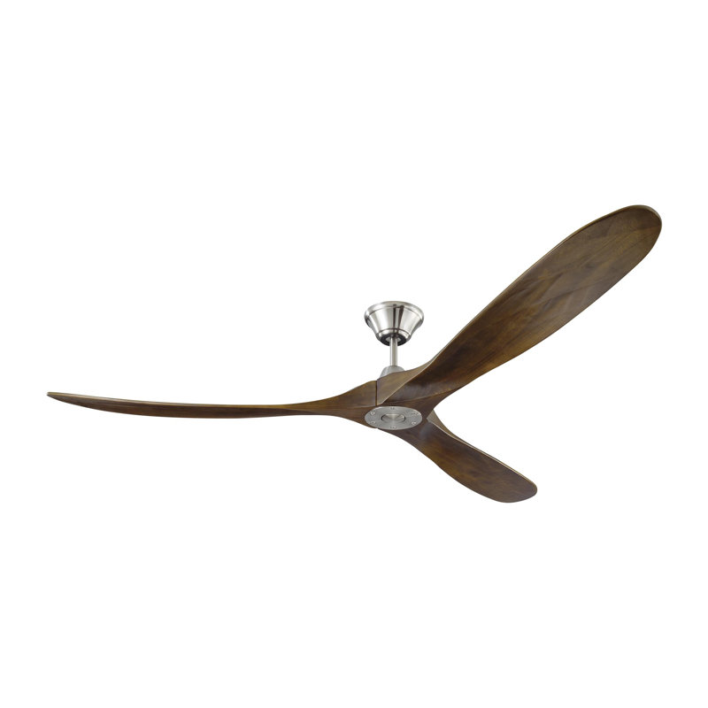 Obsidian Ceiling Fan, Matte Black with Dark Walnut Blades, 70"