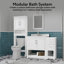 Stovall 54 Inch Single Vanity with Integrated Top and Sink with Mirror-903922410