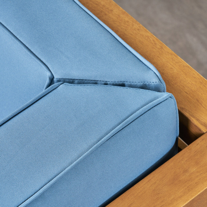 2 fauteuils club modernes en bois de style Mid-Century - Pacane + 2 couches de bois bleu pureté