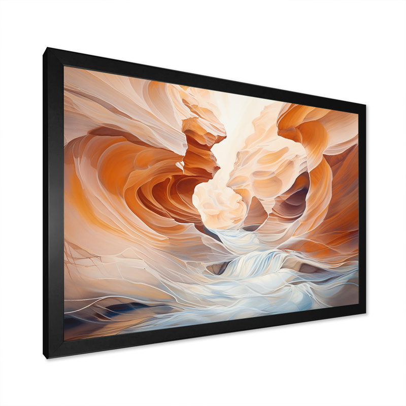 Canyon Antelope, art liquide III sur toile, H 34 po x l 44 po, Cadre photo noir