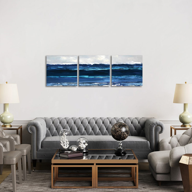 Été surf - ensemble d'art mural sur toile tendue (ensemble de 3)