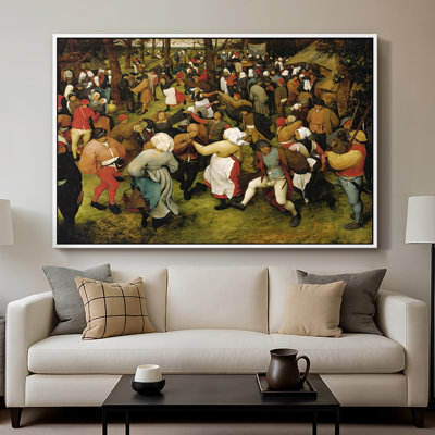 La danse du mariage (2), v. 1566-Peter Bruegel l'Ancien, toile tendue avec châssis
