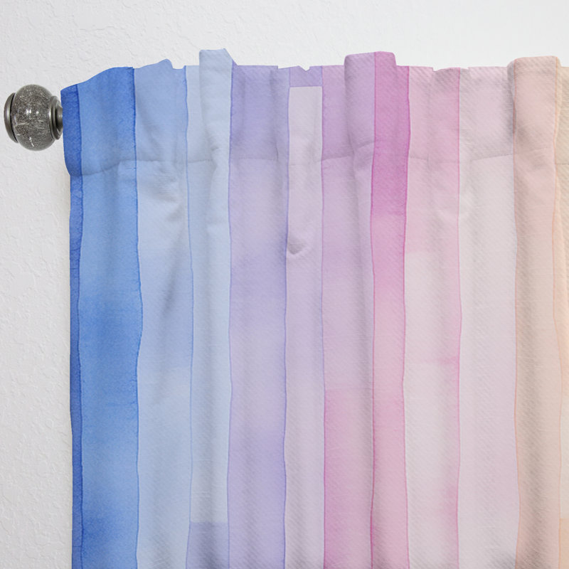 Tulsi Rainbow Scenery Minimalisme Harmony - Rideau en velours traditionnel - obscurcissant - 1 panneau, L 52 po x L 63 po