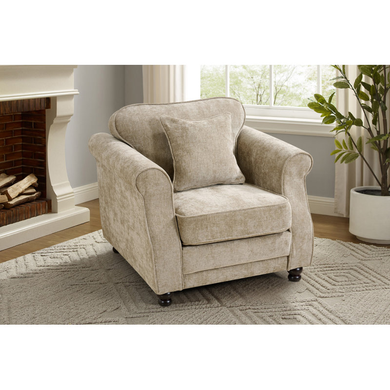 Baldemar Upholstered Armchair, Beige