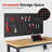 Work Table for Garage Adjustable Workbench with Power Outlets Pegboard Pad