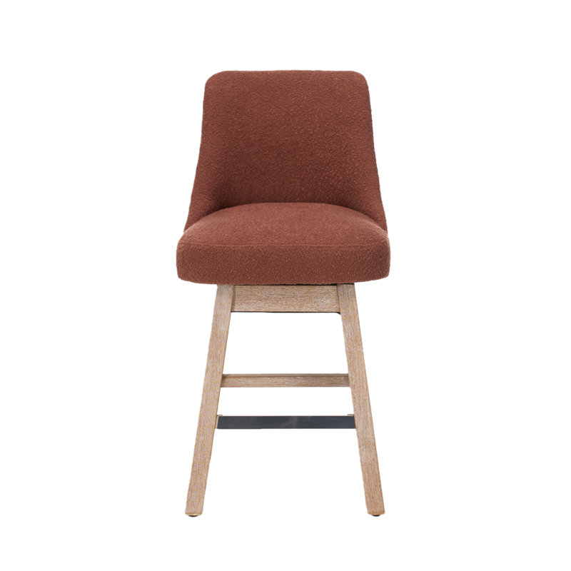 Ensemble de 2 tabourets pivotants 360 °, Burgundy, Burgundy
