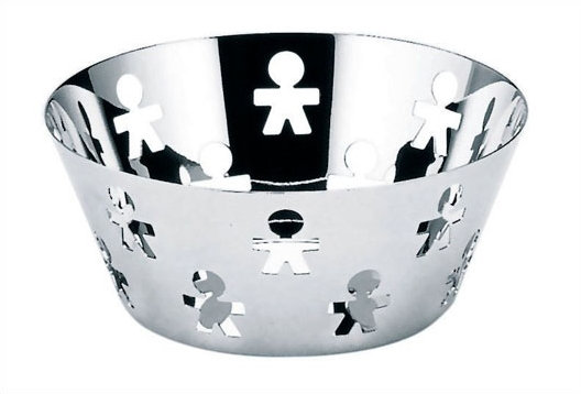 Girotondo Round Basket, Steel