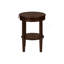 Table d'appoint, 2 niveaux, table de bout, table d'appoint, ronde, table de chevet, chambre à coucher, lampe, placage brun, transitionnel