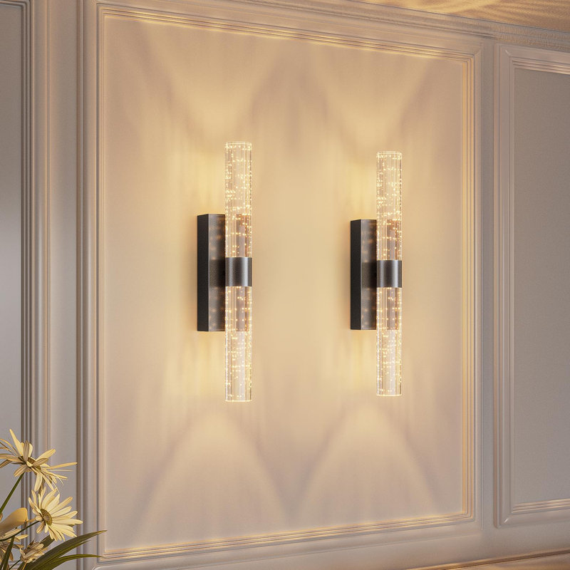 Battery Powered Wall Lamp, Matte Black