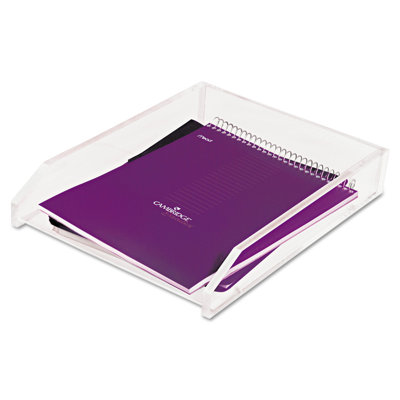 Kantek Clear Acrylic Single Letter Tray Plastic Stackable Paper Organizer