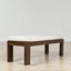 Ensemble de table de salle à manger 6 pièces avec banc, table de salle à manger longue avec trou pour parasol, bois massif, fauteuils rembourrés, style campagnard moderne, utilisation à l'extérieur-815110647