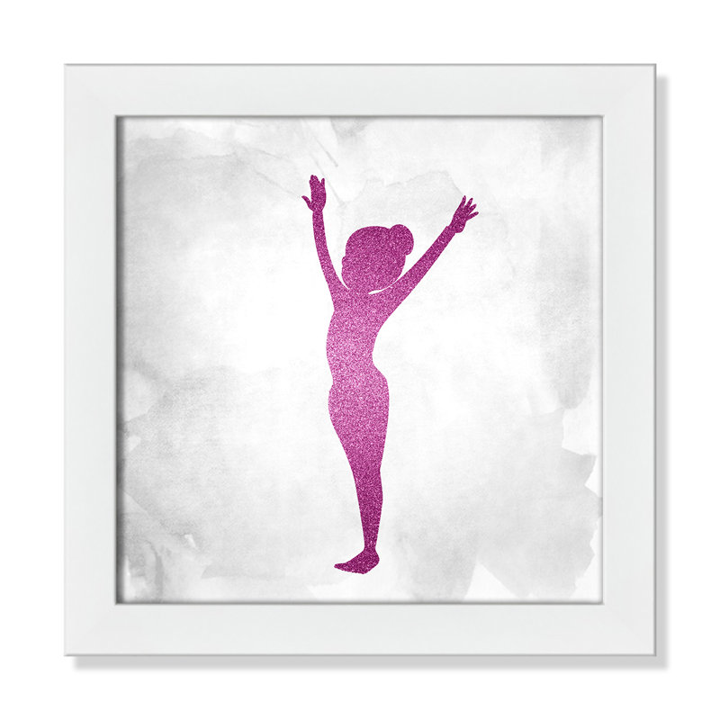 Gymnastique 2, H 22,5 po x l 22,5 po x P 0,63 po, Cadre blanc