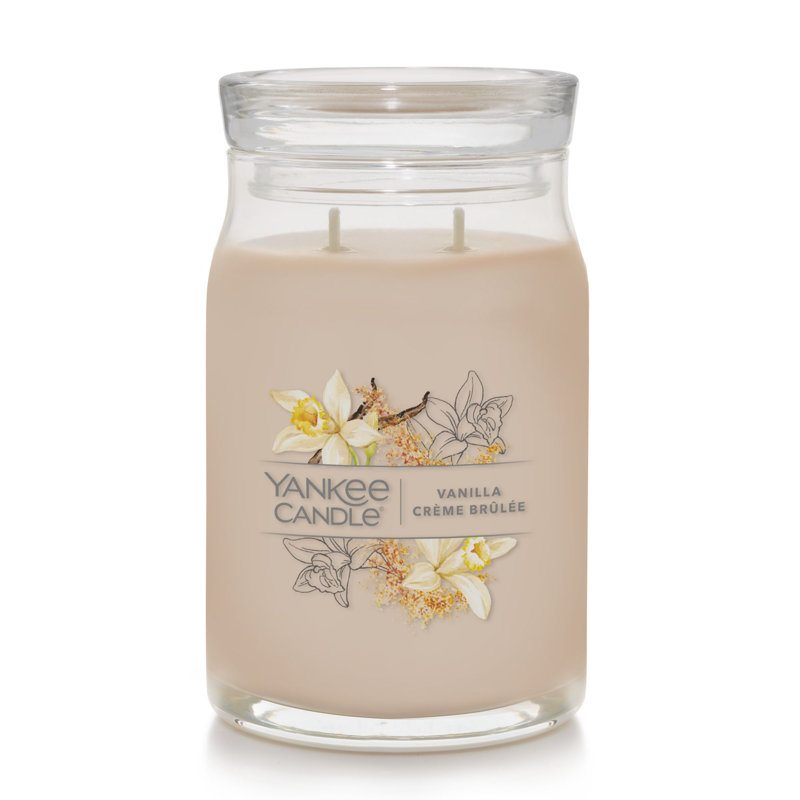 Vanilla Crème Brulée Scented Red Soy Jar Candle, 20 oz