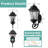 26.7" Large Outdoor Wall Light Die-Cast Aluminum In Black Finish Clear Glass（Bulb Not Include）