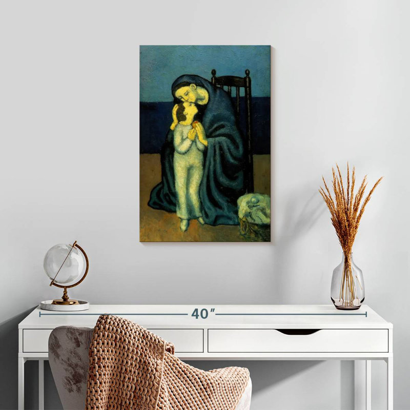 Lelend, mère et enfant, 1901, H 24 po x l 16 po