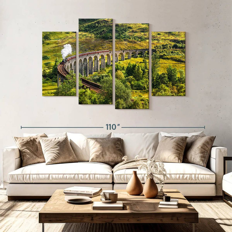 Lilie Glenfinnan, chemin de fer du viaduc, H 54 po x l 84 po