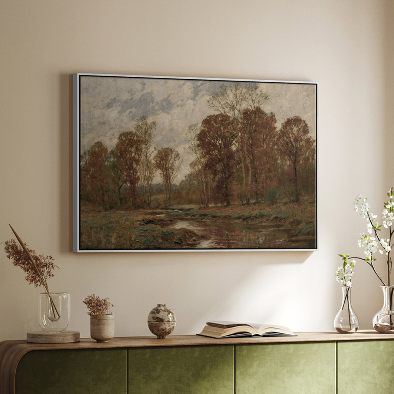 «Vintage Landscape-DCX» sur toile, Toile encadrée flottée blanche, H 17 po x l 25 po x P 2 po