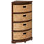 4 tiroirs de rangement en bois massif-99815670