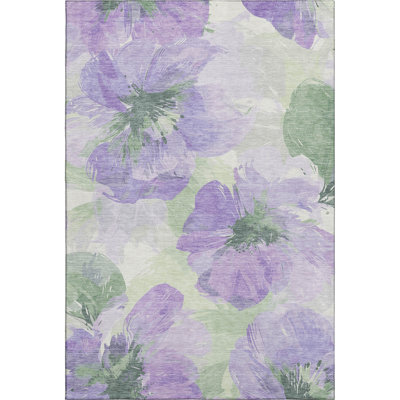 Premium Machine Washable Harjo AMF1554 Floral Rug
