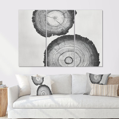 «Grey Celestial Balance», ensemble d'art mural arbres