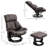 Faux Leather Massage Chair with Ottoman-386279544