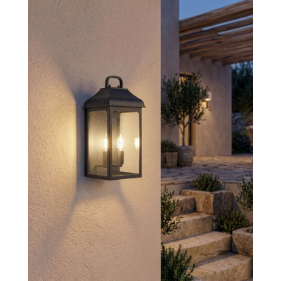 VIDBOL Powder Coated Finish 2 - Bulb Outdoor Wall Lantern