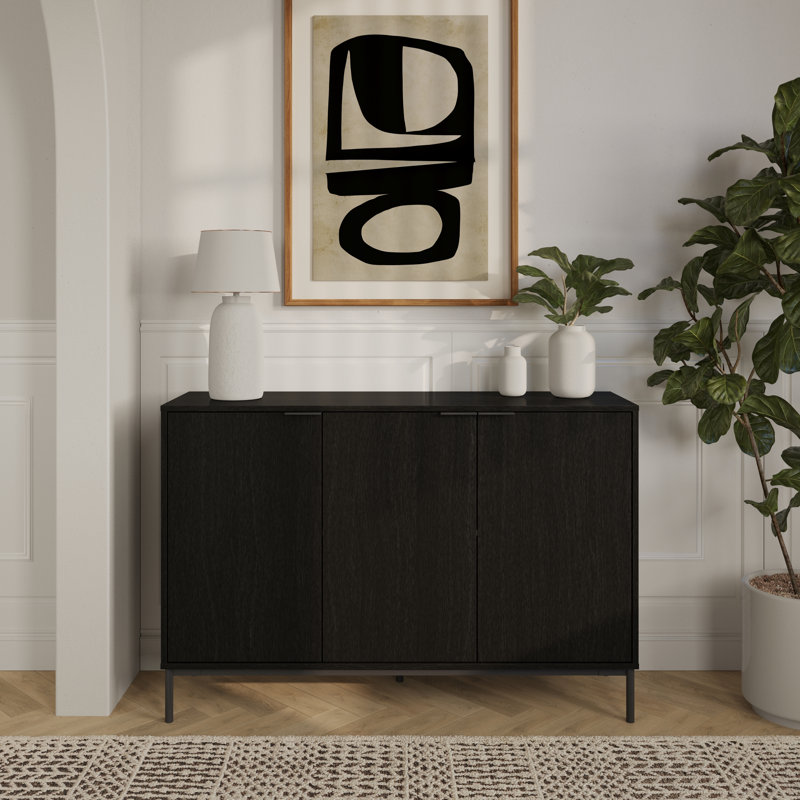 Connor 3-door Buffet In Black , Black