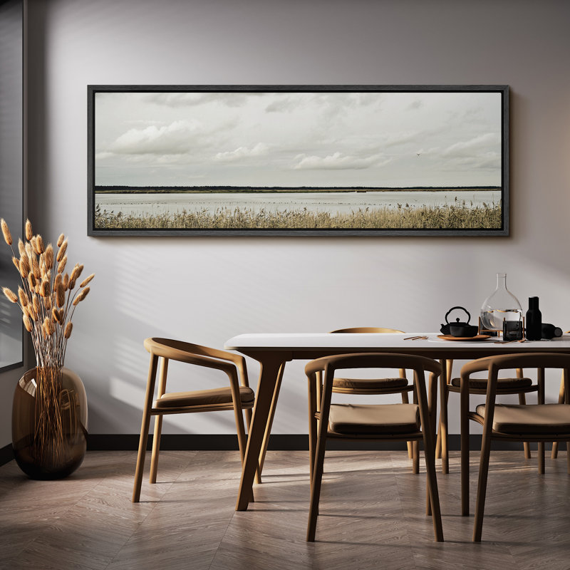 Serene Wetland, reproduction d'art sur toile, H 20 po x l 60 po, Noir, noir, noir, noir