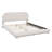 Teddy Fleece Queen Size Upholstered Platform Bed With Thick Fabric, Solid Frame And Stylish Curve-Shaped Design, Beige