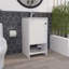 Meuble-lavabo avec lavabo, porte de rangement et tablette ouverte Bruto-67810164